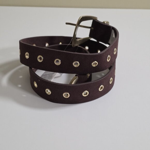 GAP Suede Leather Belt Women S Brown Grommets Preppy Grunge Indie Western Hippie